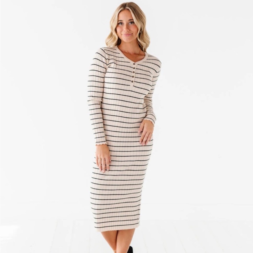 Willow Stripe Midi Dress